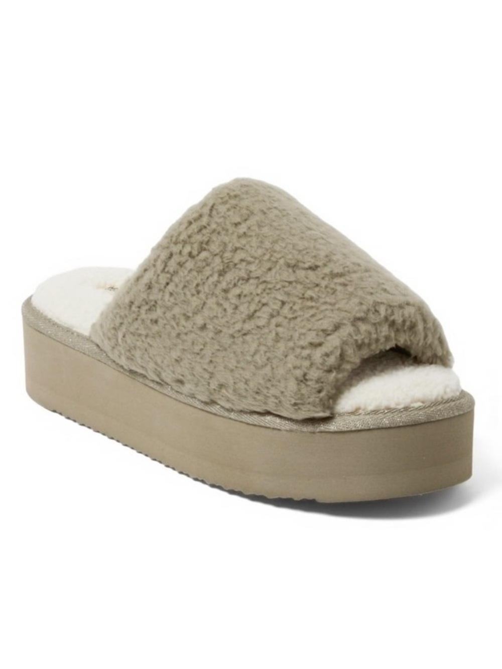 Dearfoams Cozy Comfort Women's Platform Terry Slide Slipper